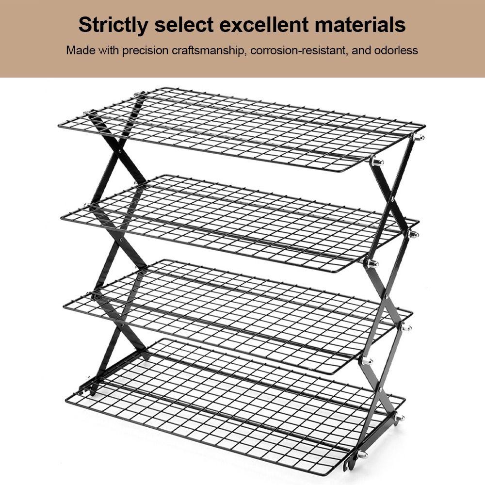Stainless Steel Baking Cooling Tray Wire Grid Barbecue Shelf High Quality Grid Holder Oven Use