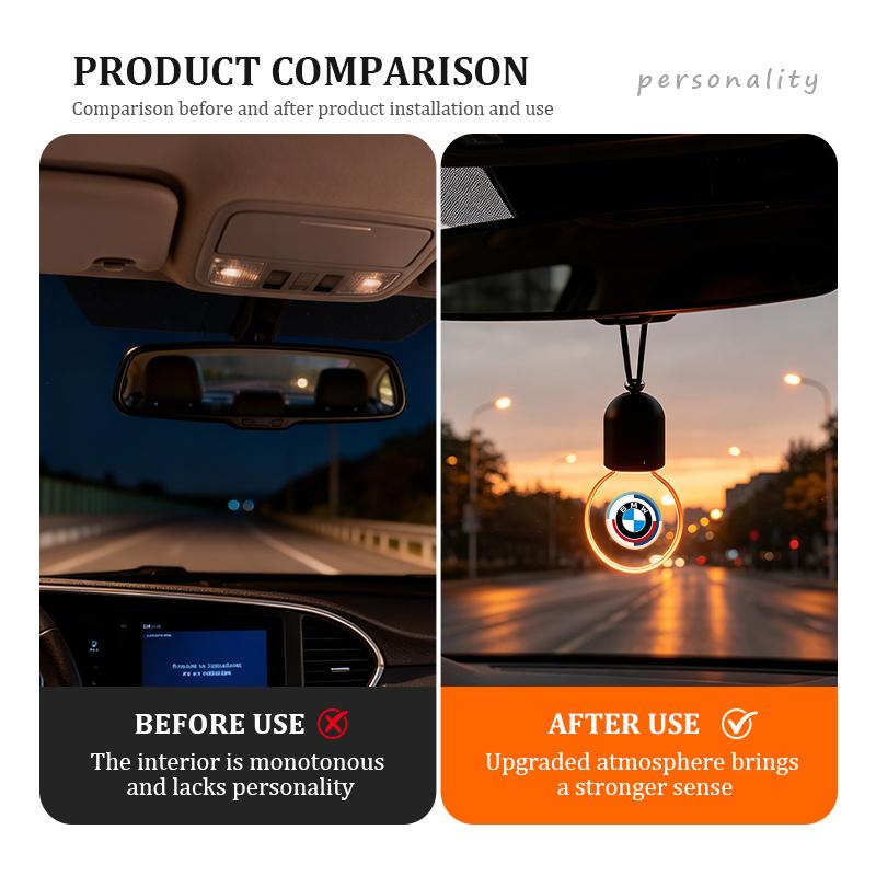 Car Glow LED Light Pendant Hanging Rearview Mirror Accessories For BMW X1 X2 X3 X4 X5 X6 F49 F39 F25 G01 F16 G06 G07 F25 F30 PI1