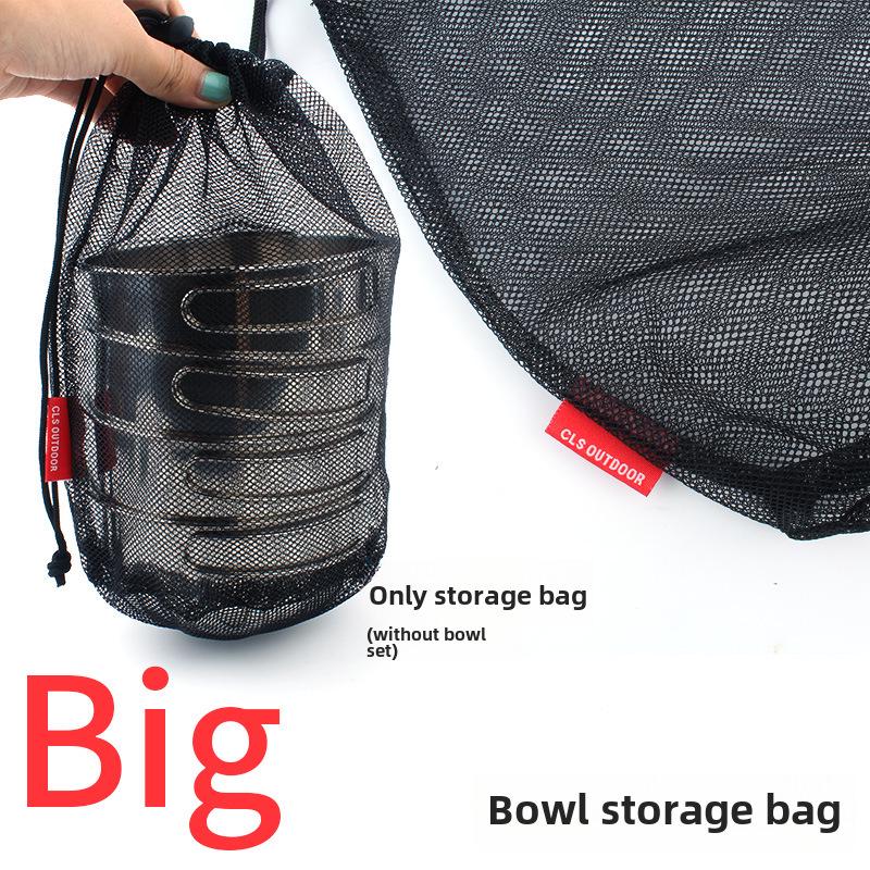 Складная миска из нержавеющей стали 304 - 500 мл, портативный набор столовых приборов для кемпинга и пикника