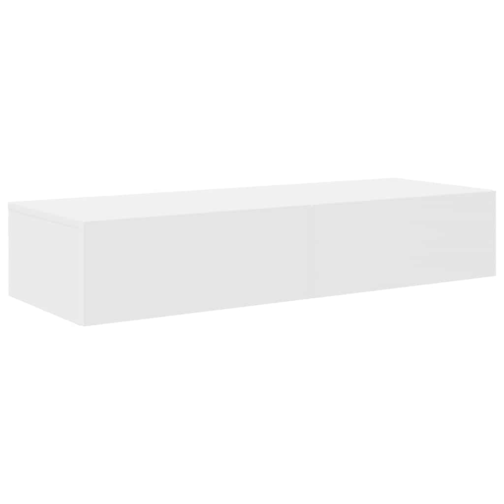 Vidaxl Настенная полка с ящиками, белая, 100x36x19 см