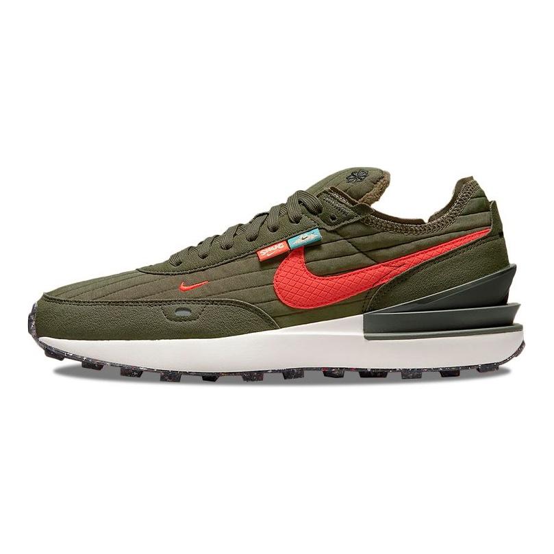 Nike Waffle One Premium Toasty - средние оливковые мужские кроссовки Green Sequoia Black DC8890-200