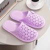 Обувь с полыми отверстиями, женские домашние сандалии с запахом, модная верхняя одежда, тапочки, бесшумная нескользящая обувь для ленивых, корейская летняя обувь
