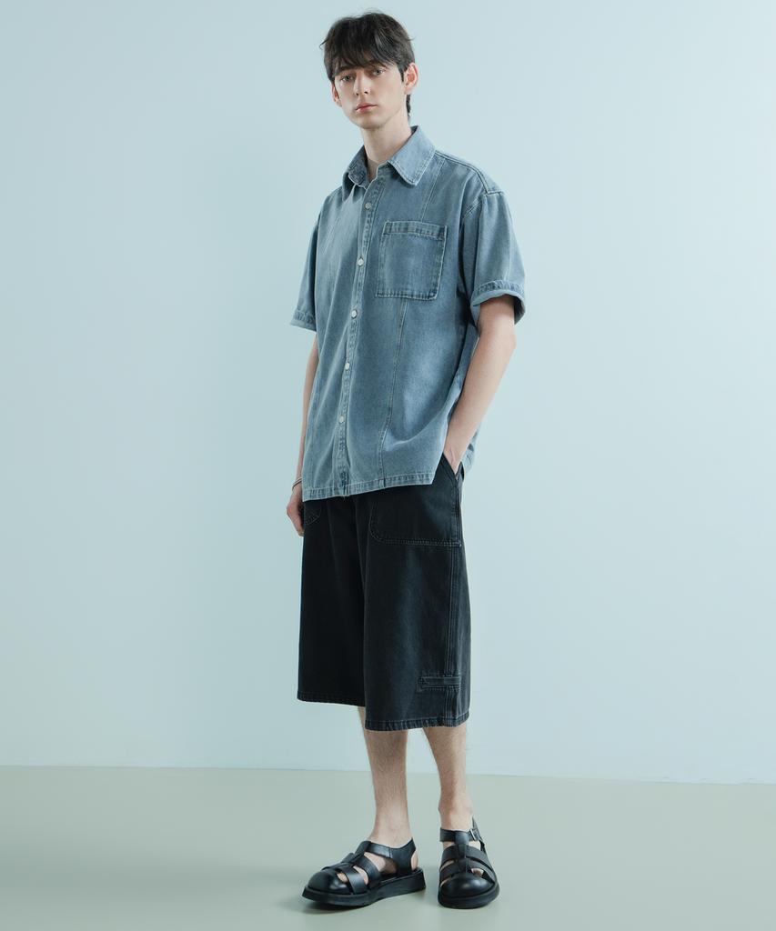 LOGSTORE Cut Denim Shirt