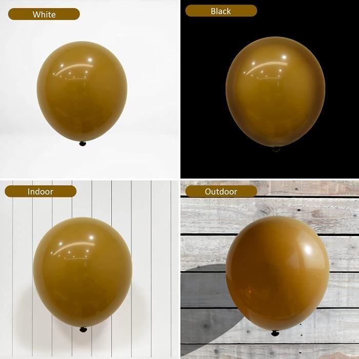 Retro Coffee Brown Balloons 50 Pieces - 10" 25 Cm Balloon | Decoration for Birthday, Christening, Party