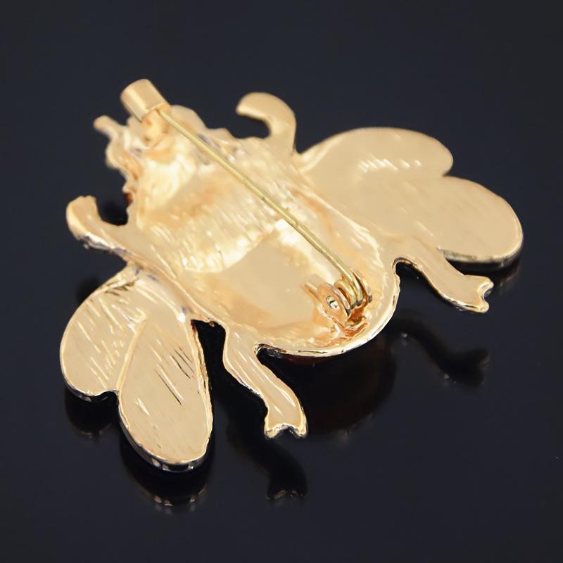 Винтажная окрашенная брошь в виде пчелы, модная эмалевая симпатичная булавка в виде насекомого, булавка для воротника в виде жука, женская одежда