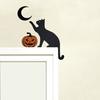 Halloween Door Topper Metal Cat Skull Witch Castle Halloween Door Wall Corner Decor Frame Sign Holiday Home Decoration