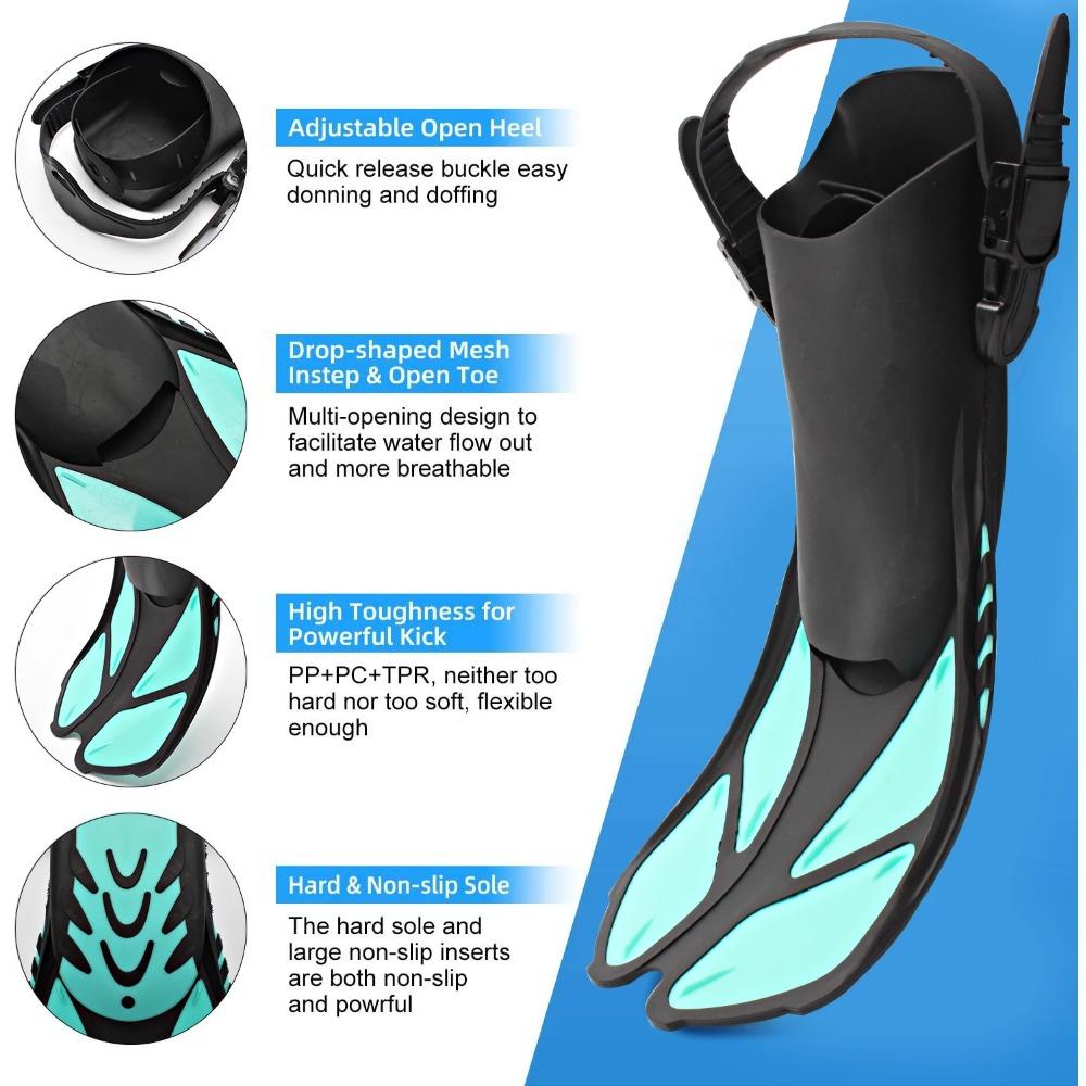 JSJM 1+1+1 Профессиональное снаряжение для подводного плавания Маска для дайвинга HD Защита от запотевания Маска для подводного плавания Подводное плавание Трубка Ласты