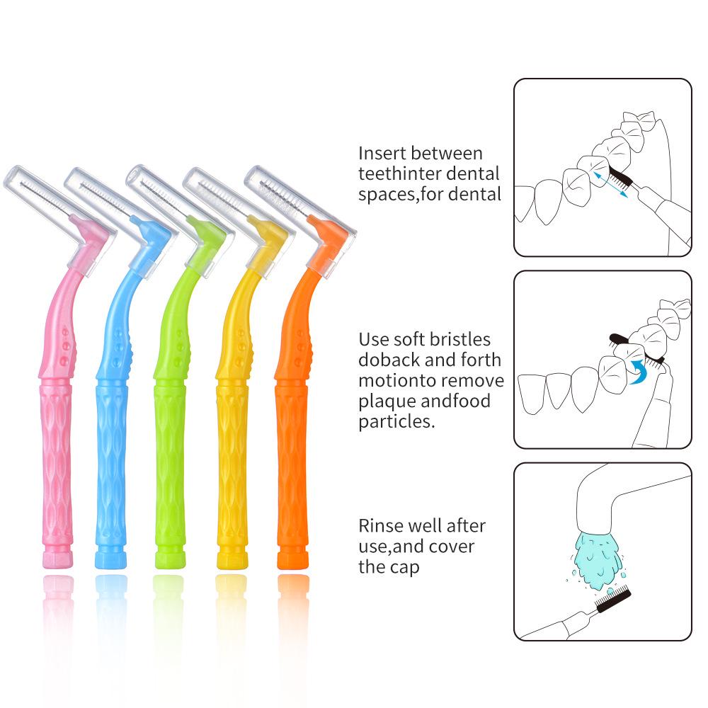 Ортодонтическая L-образная мягкая щетина для чистки межзубных промежутков и зубов мудрости