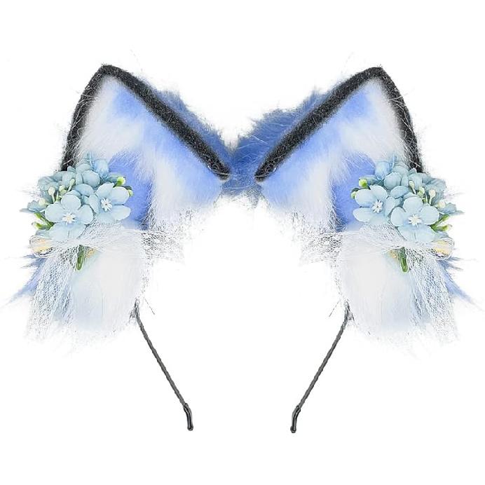 VIGVAN KYC Анимальные ушки Каваи Плюшевые Кошачьи ушки Заколка Головной убор Хэллоуин Косплей