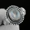 Moonstone Gemstone Handmade Designer Ring, Women Gift Ring, Unique Ring, Bohemian Ring, 925 Silver Jewelry