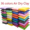Глина Полимерная глина DIY Игрушки Суперлегкие слаймы Воздушная сушка Пластилин 36 цветов Слаймы Моделирующая глина