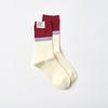 It's Socks Label Color Block Socks Ivory Red_FS0825021