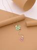 Kicky and Perky 925 Sterling Silver Green and Pink Enamel Studded with Pearl Floral Dangling Pendant with Chain for Women
