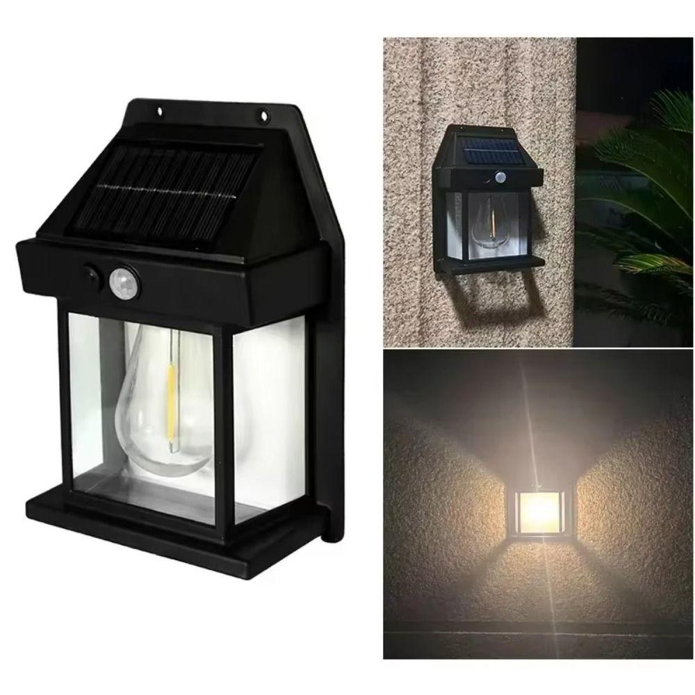 Motion Sensor Solar Wall Llights 3 Lighting Modes Outdoor Solar Wall Lamp  Courtyard Decoration