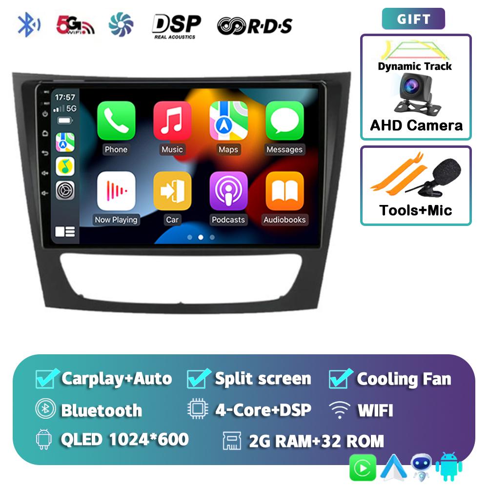 Android 14 Carplay автомобильное радио для Benz E-класса W211 E200 E220 E300 E350 E240 E270 E280 CLS CLASS W219 мультимедийный плеер стерео BT