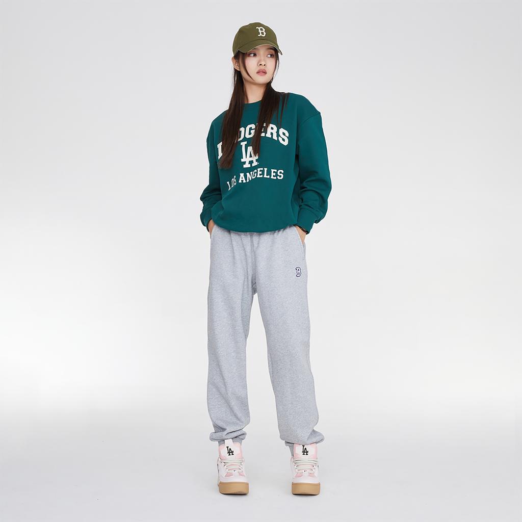 MLB Knitted Sweatpants Unisex Light Heather Gray 3APTB0134-43MGS