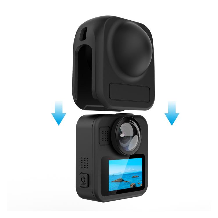 Для GoPro MAX2 PULUZ Силиконовый Защитный Чехол на Корпус и Объектив (черный)