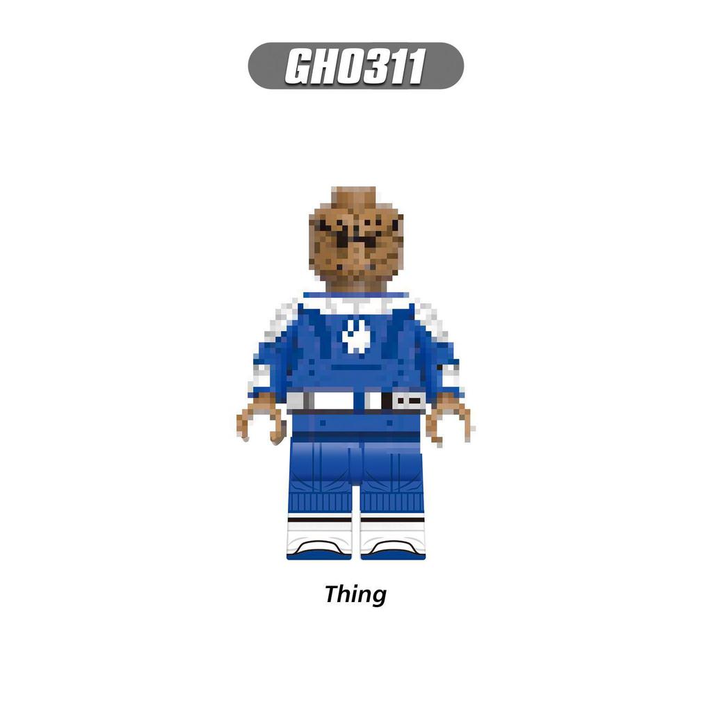 Product G0141 Super British Series Dr. Destroy Human Torch Puzzle Assembling Toys Building Block Figure Bag