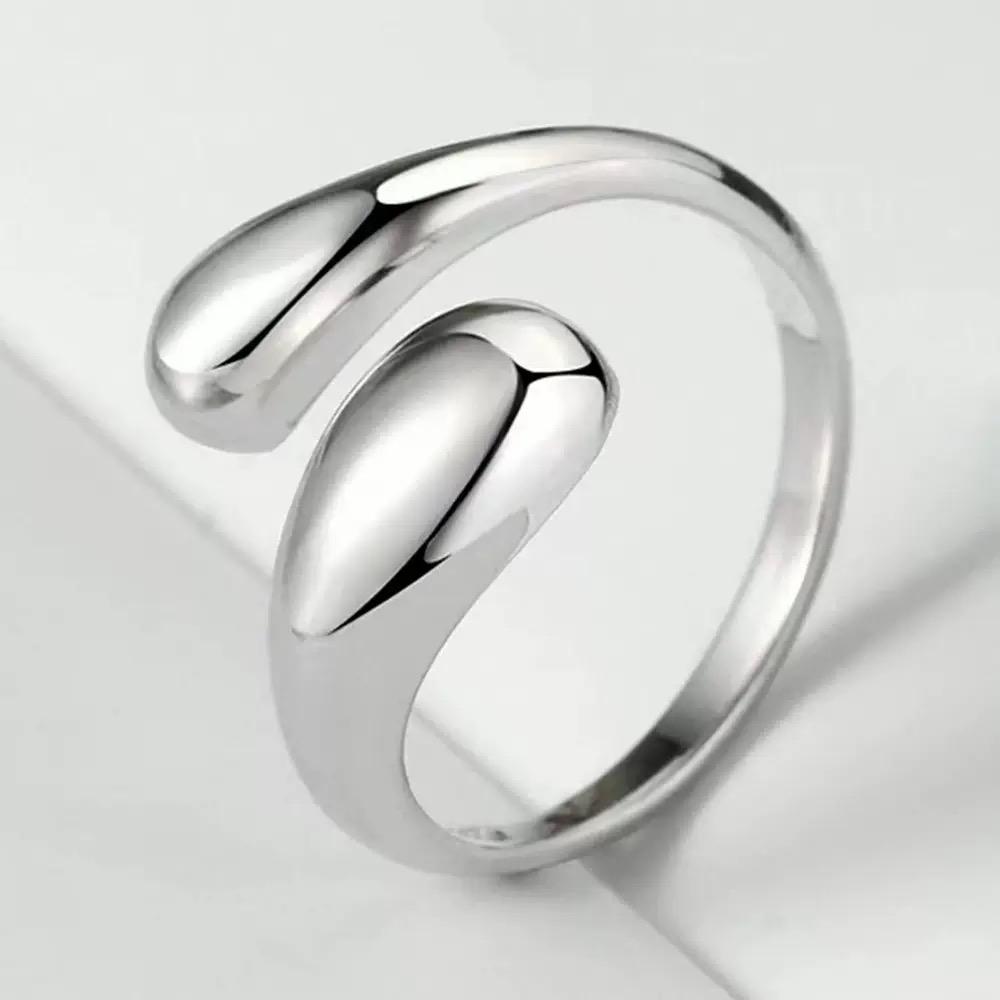 Hot High Quality Popular Brands 925 Sterling Silver Water Drop Rings For Women Fashion Wedding Party Fine Jewelry Christmas Gift