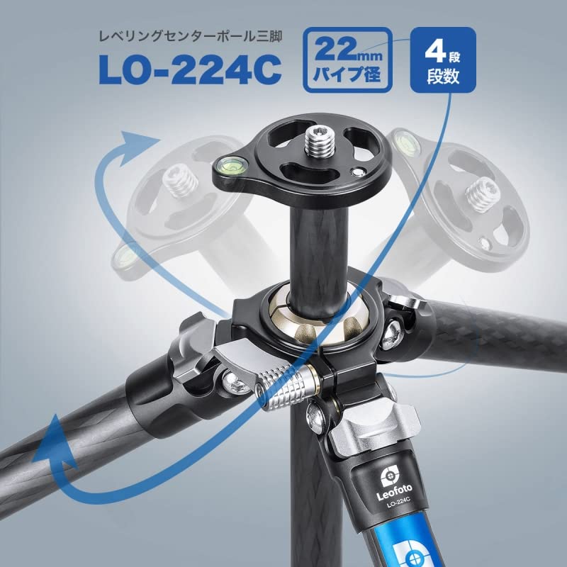 Leofoto Отечественный регулярный импортный продукт Карбоновый штатив с нивелирующей центральной стойкой серии LO-224C+BV-1R / Mr.O