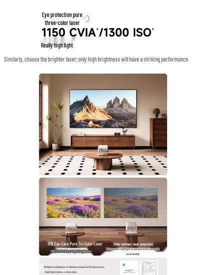 Dangbei D7X Ultra HD Portable Laser Projector with Mobile Phone Screen Mirroring
