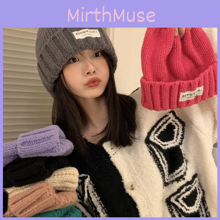 College Style Knitted Hat For Women With Warm Fleece For Winter Outdoor Activities