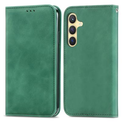 Кожаный чехол для Samsung Galaxy S25 с держателем для карт и магнитной адсорбцией