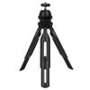 Mini Retractable Tripod 2 Sections Mobile Phone Holder with 360 degrees  Adjustable Ball HeadBlack