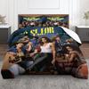 So Se For Por Amor Brazilian Series Poster Blue Bedding Set, Fashion Duvet Cover for Stylish Bedroom, Soft Cotton Feel Duvet Cover