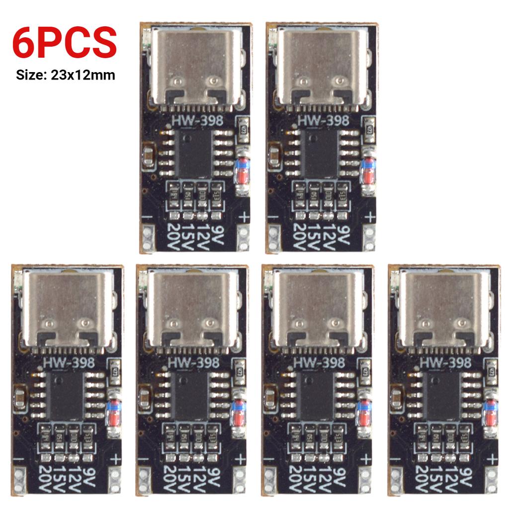 1-6PCS PD/QC/AFC Type-C Decoy Board USB Boost Module 9V 12V 15V 20V Charging Voltage Protocol Trigger Board PPS/QC4+ QC3.0/2.0