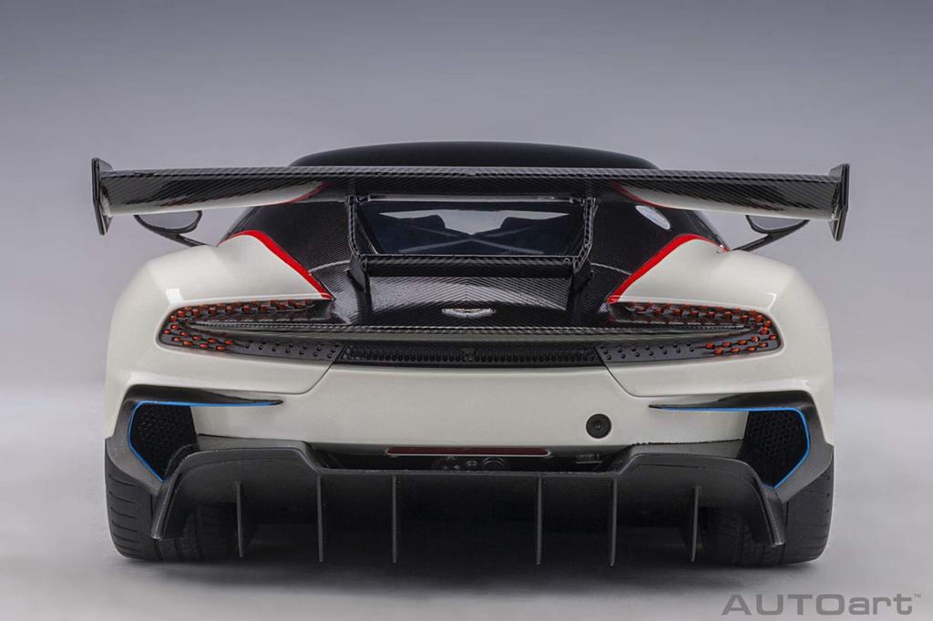 AUTOart 1/18 Scale Aston Martin Vulcan Metallic White with Blue & Red Stripes (Finished Product)