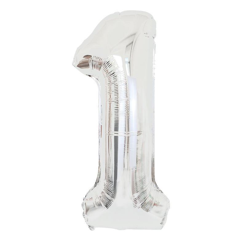 32-дюймовые золотые и серебряные цифровые фольгированные шары для украшения вечеринки - Американский стиль