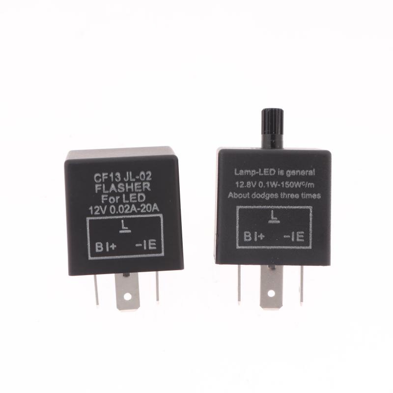 12V 3-контактное регулируемое светодиодное реле-мигалка указателя поворота для автомобиля, мотоцикла, 3-контактное светодиодное реле-мигалка, светодиодная мигалка