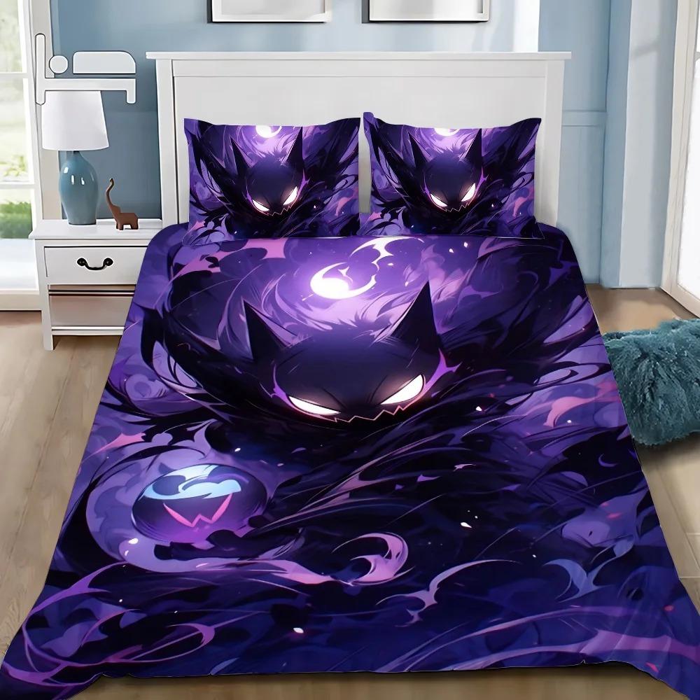 Мультяшные Милые Злые Покемоны Микрофибра Постельные Комплекты, Детский Подарок на День Рождения с Молнией Декор Комнаты для Подростков взрослых Пододеяльник