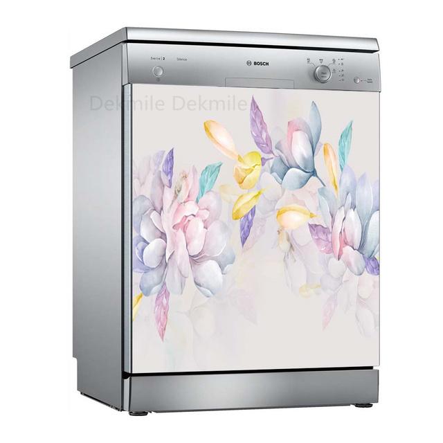 Чаша для мытья цветов, самоклеящиеся наклейки для посудомоечной машины, настенная дверная крышка, кухонные украшения, аксессуары, подарок, целая пленка, наклейка на обои