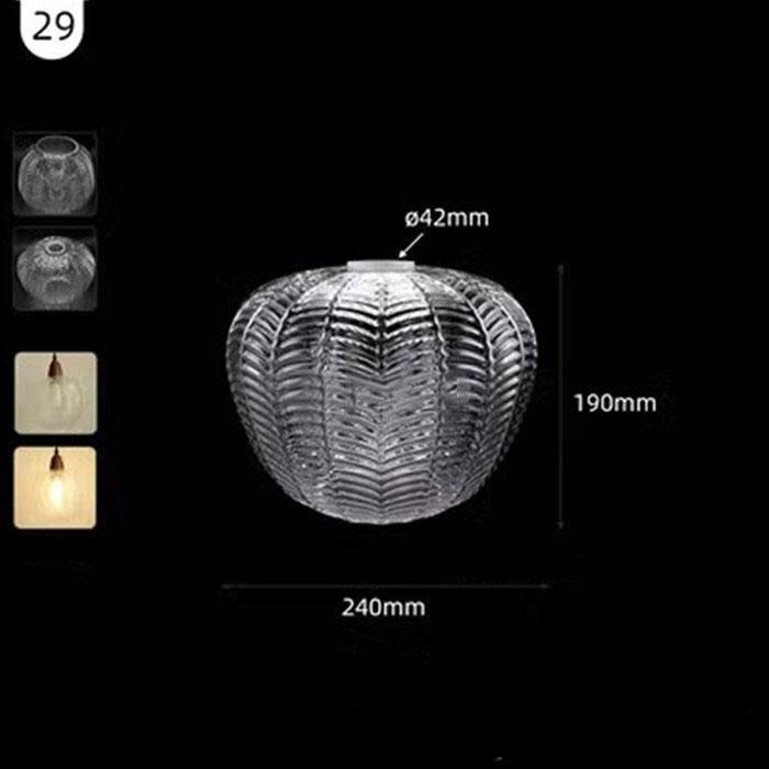 Большой прозрачный стеклянный абажур особой формы 42 мм, открывающаяся чаша, винная кружка, тыква, нестандартный прозрачный E26 E27, сменный абажур