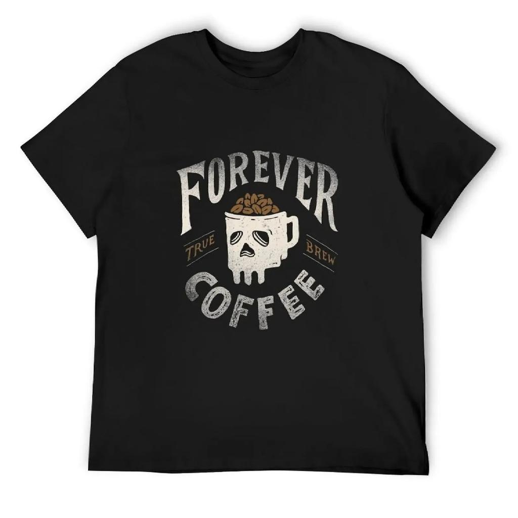 Футболка Forever Coffee графическая футболка винтажное аниме для мальчика мужская одежда