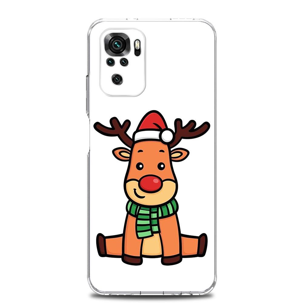 Рождественский чехол для телефона Санта-Клауса для Xiaomi Redmi Note 13 12 5G 9S 9 8 10 11 Pro Plus 4G 9T 13C 12C10C 9C 9A 7 Прозрачная крышка