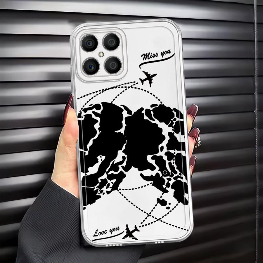 Чехол-бампер с топографической картой самолета для Honor X8b X9b X8 X8a 90 Lite X7b X9a
