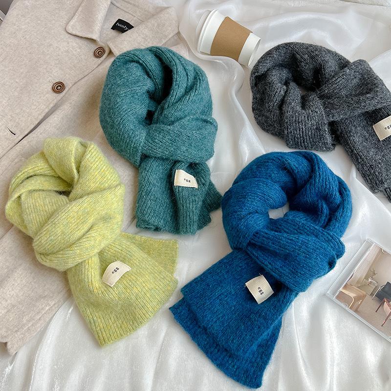 Soft egg containing wool wool scarf women's winter soft waxy knitted warm thickened ins student scarf manufacturer