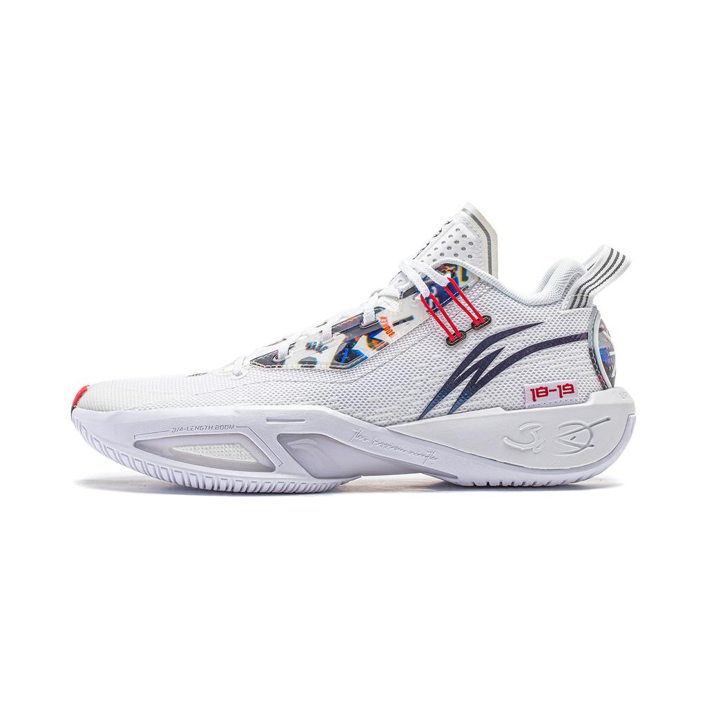 Баскетбольные кроссовки Li Ning Fission 9 с амортизацией, нескользящие, низкие, мужские, белые ABPU003-4