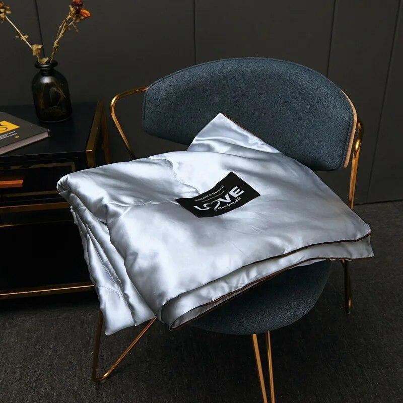 Midsummer Series Luxury Washed Silk Embroidered Summer Quilt Single Summer Cool Quilt Blanket Bedding Comforter