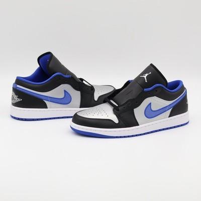 553558-007 Nike Air Jordan 1 Low Черный Игровой Синий Металлический Платиновый (Мужской)