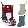 3Pcs Set Christmas Stockings Sock Gift Bag Hanging Pendant Christmas Tree Decoration