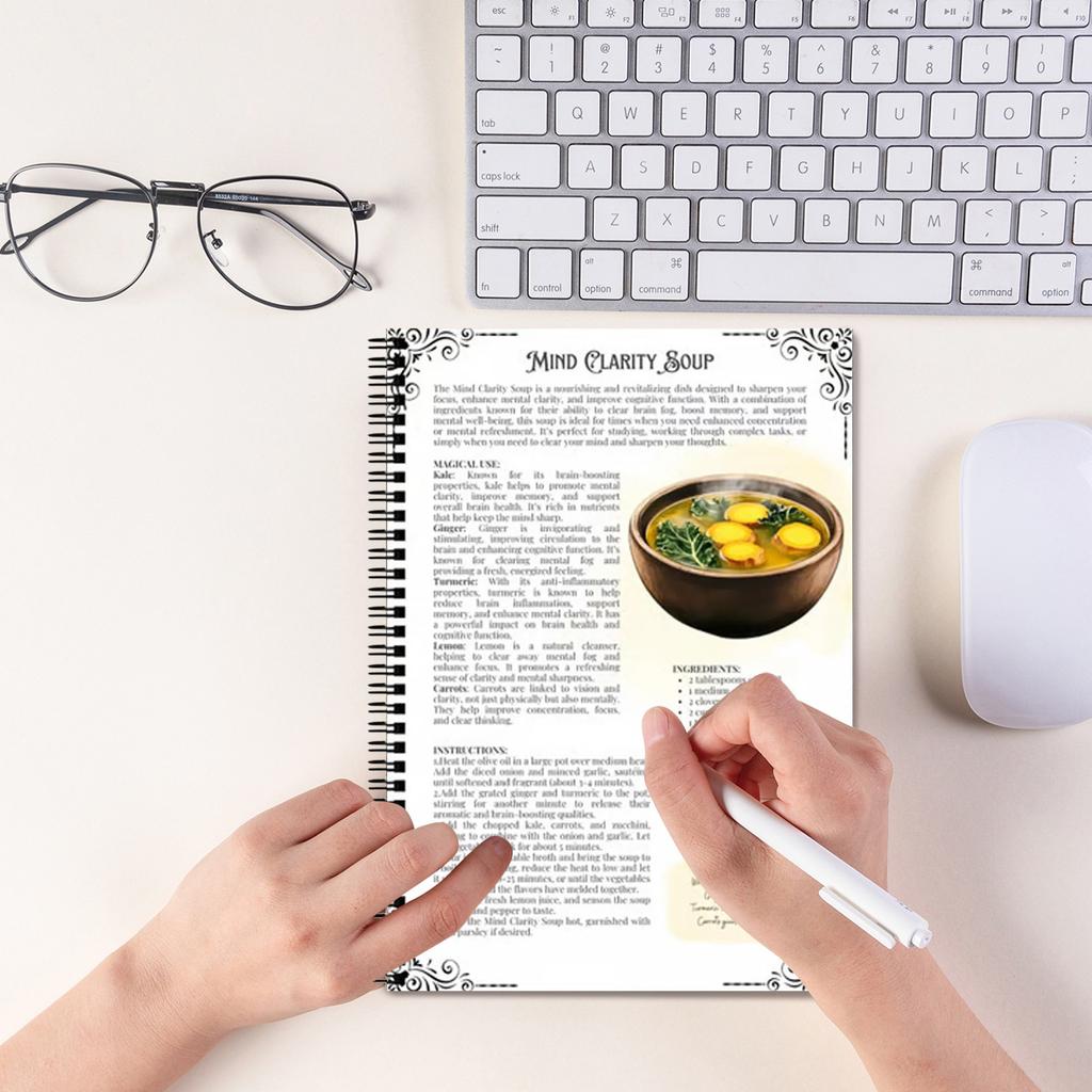 Блокнот для рецептов «Ведьмин отвар и рагу» Винтажная кулинарная книга Руководство по приготовлению рецептов