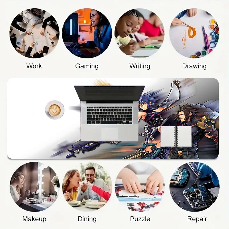 1Pc Fantasy Heroes Unite Gaming Mouse Pad Keyboard Desk Mat Non-slip Rubber Lock Edge Waterproof Computer Mousepad for Office Home Decor Y1794