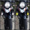 Ygmylandbb Motorcycle Fog Lamp Spotlight LED Headlight Auxiliary Light 10W 12V 24V Compatible White/Yellow 2 Color Switching 5 Modes High Brightn