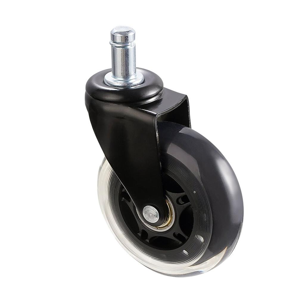 Office Chair Wheels, Set of 5, 3 inch Caster Wheels Replacement for Hardwood Floors and Carpet, Heavy Duty Computer Gaming Desk Casters with 130 lbs