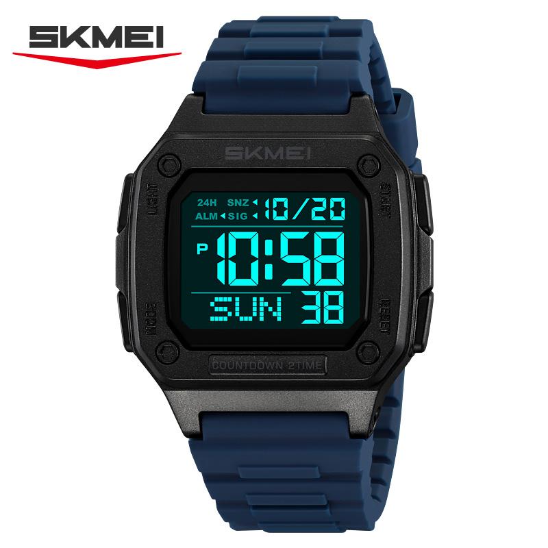 SKMEI 2456 Новые уличные спортивные цифровые часы для мужчин Водонепроницаемые мужские светодиодные цифровые электронные наручные часы Часы Reloj Hombre