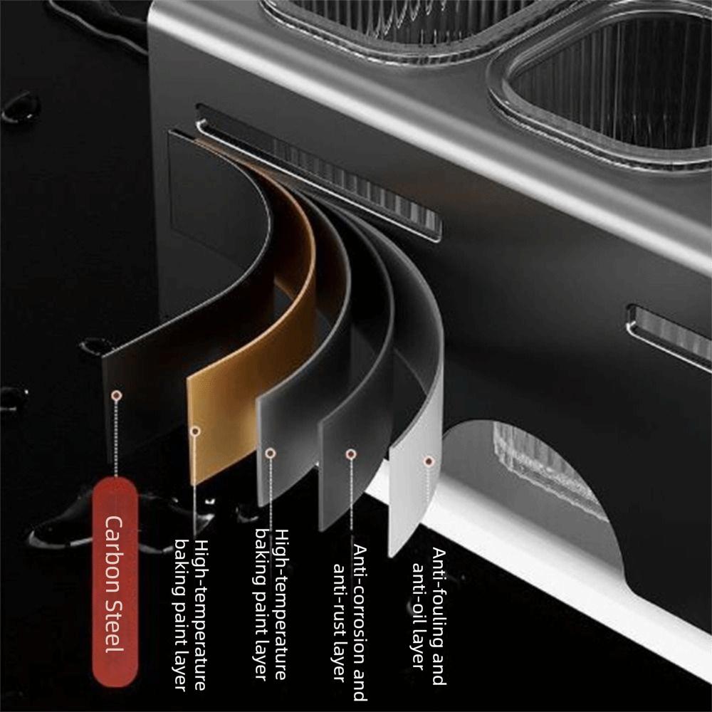 Carbon Steel Countertop Cutter Holder Wall Mounted Cutter Storage Rack Kitchenware